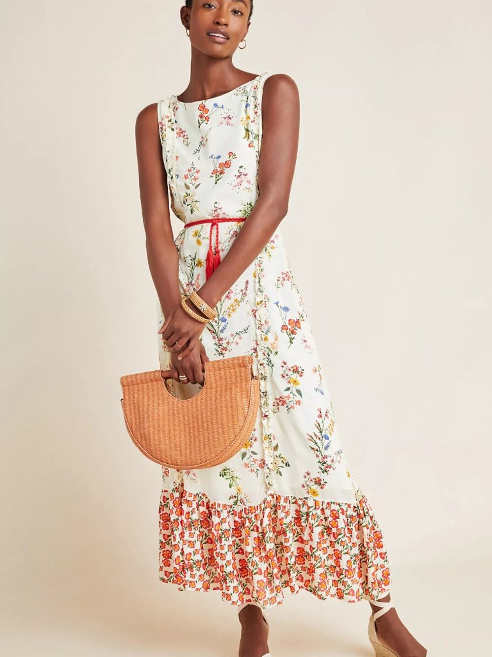 Farm Rio for Anthropologie Jemima Floral Maxi Dress